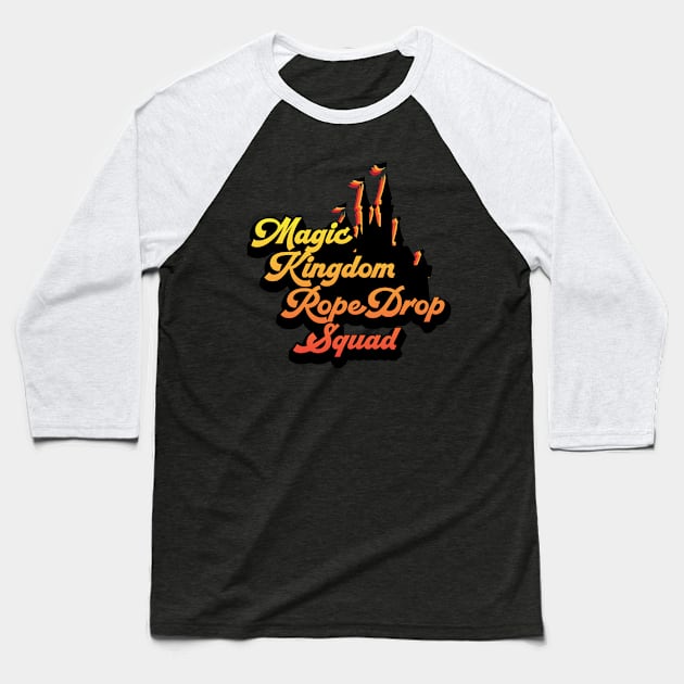 Magic Kingdom Rope Drop Squad Baseball T-Shirt by WearInTheWorld